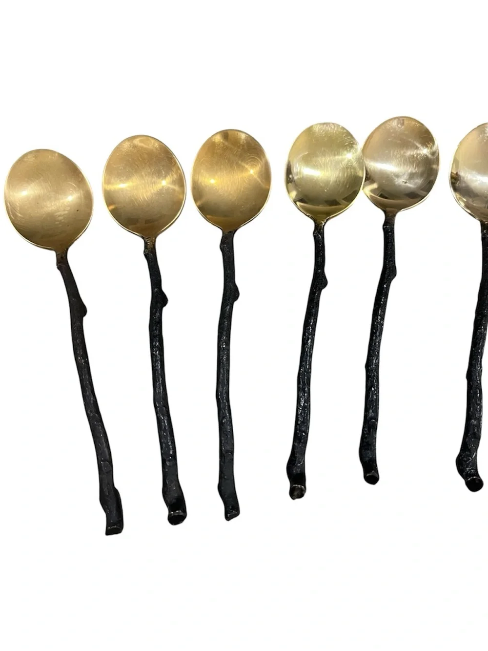 Service For 6 - 30 Pcs. Pottery Barn Bronze & Twig Branches Flatware